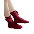 thumbnail image 3 of Kmbangi Kids Socks Toddler Solid Color Short Tube Socks with Big Bowknot, 3 of 9