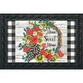 thumbnail image 2 of Briarwood Lane Geranium Wreath Summer Doormat, 2 of 4