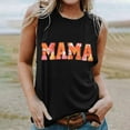 thumbnail image 2 of Dyegold Summer Tops for Women 2023, Womens Summer MAMA Letter Print Tank Tops Dressy Casual Fashion Blouses Shirts Tee Sleeveless Crewneck ​Tunic Tops, 2 of 6