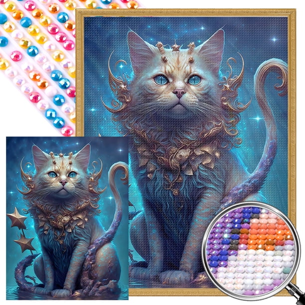 (ZQS727 AB) Diamante AB Parcial Diamante Gato Serie Animal Diamante Resina 30 * 40 CM Tamaño Del Lienzo 35 * 45 Cm