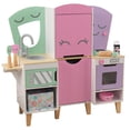 thumbnail image 1 of Lil' Friends Wooden Play Kitchen with 14 Play Pieces and Storage Bin, 1 of 9
