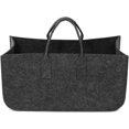 thumbnail image 1 of Felt Firewood Bag for Wood with Handles Gray Convenient Storage Basket, 1 of 5