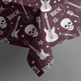 thumbnail image 5 of Burgundy Rock Skull Pattern Square Tablecloth,Waterproof Square Table Cover,Wipeable Spillproof Washable Table Cover for Home Kitchen Party Decor 60"x60"(152x152cm), 5 of 6