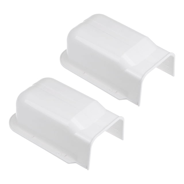 Cubierta decorativa de línea de PVC de 4" Uxcell, tapa de entrada de pared, piezas y accesorios para aire acondicionado, paquete de 2