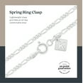 thumbnail image 5 of KEZEF 18k Gold Plated 925 Sterling Silver Chain Necklace, 2mm, Italian Curb Figaro Singapore, 14-42 inch, 5 of 7