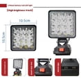 thumbnail image 6 of 1. Portable LED Work Light USB Port for 14.4-20V Batteries Foldable ABS Design Outdoor Use, 6 of 8
