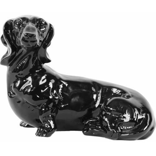 Urban Trends Collection: Ceramic Dog Figurine, Gloss Finish, White
