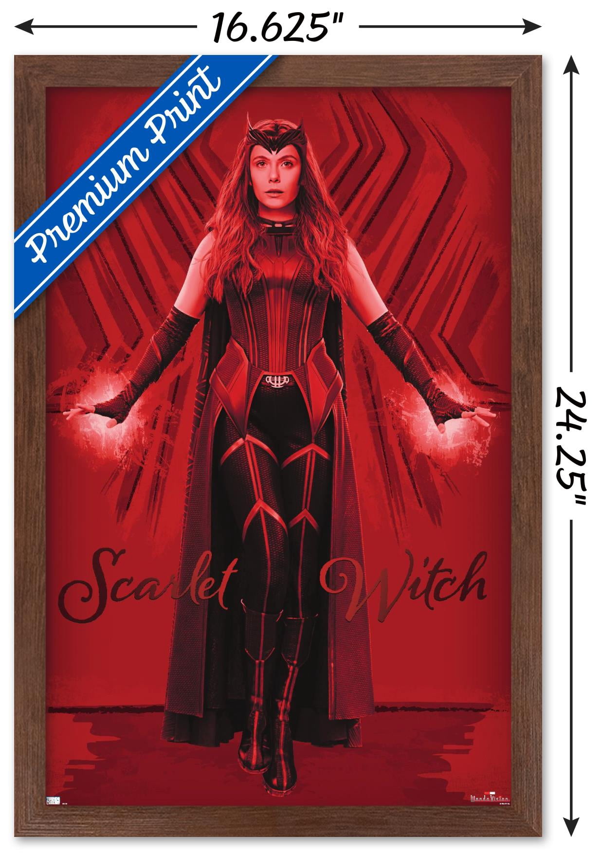 Marvel WandaVision - Scarlet Witch Wall Poster, 14.725" x 22.375", Framed