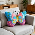 thumbnail image 5 of Partheme 3D Butterfly Shaped Throw Pillow Decorative Animal Accent Cushion Stuffed Plush for Bed Sofa Couch Bedroom Living Room , D, 5 of 6