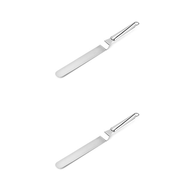 Matsuzay Espátula para pasteles de mano Frosting Raspadores de acero inoxidable Esparcidor de glaseado de chocolate Hogar más 10 pulgadas, 1 10 pulgadas 2Conjunto