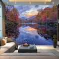 thumbnail image 3 of Modern Wallpaper Murals 3D Glass Like Lake Reflection Fall Colors Decor Peel and Stick Removable Self-Adhesive PVC Wall Stickers for Nursery Kids Bedroom TV Wall Decor, 3 of 5