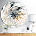 thumbnail image 3 of Designart 'White Stained Glass Floral Art ' Modern wall clock, 3 of 3