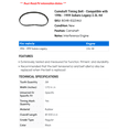 thumbnail image 2 of Camshaft Timing Belt - Compatible with 1996 - 1999 Subaru Legacy 2.5L H4 1997 1998, 2 of 2
