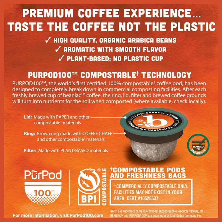 Biodegradable keurig coffee pods sales