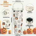 thumbnail image 6 of 30 oz Halloween Tumbler with Lid and Straw, Ghost Pumpkin Bow Tumbler Insulated Coffee Travel Mugs Cup Water Bottle Cute Halloween Gifts for Women Girls, 6 of 6