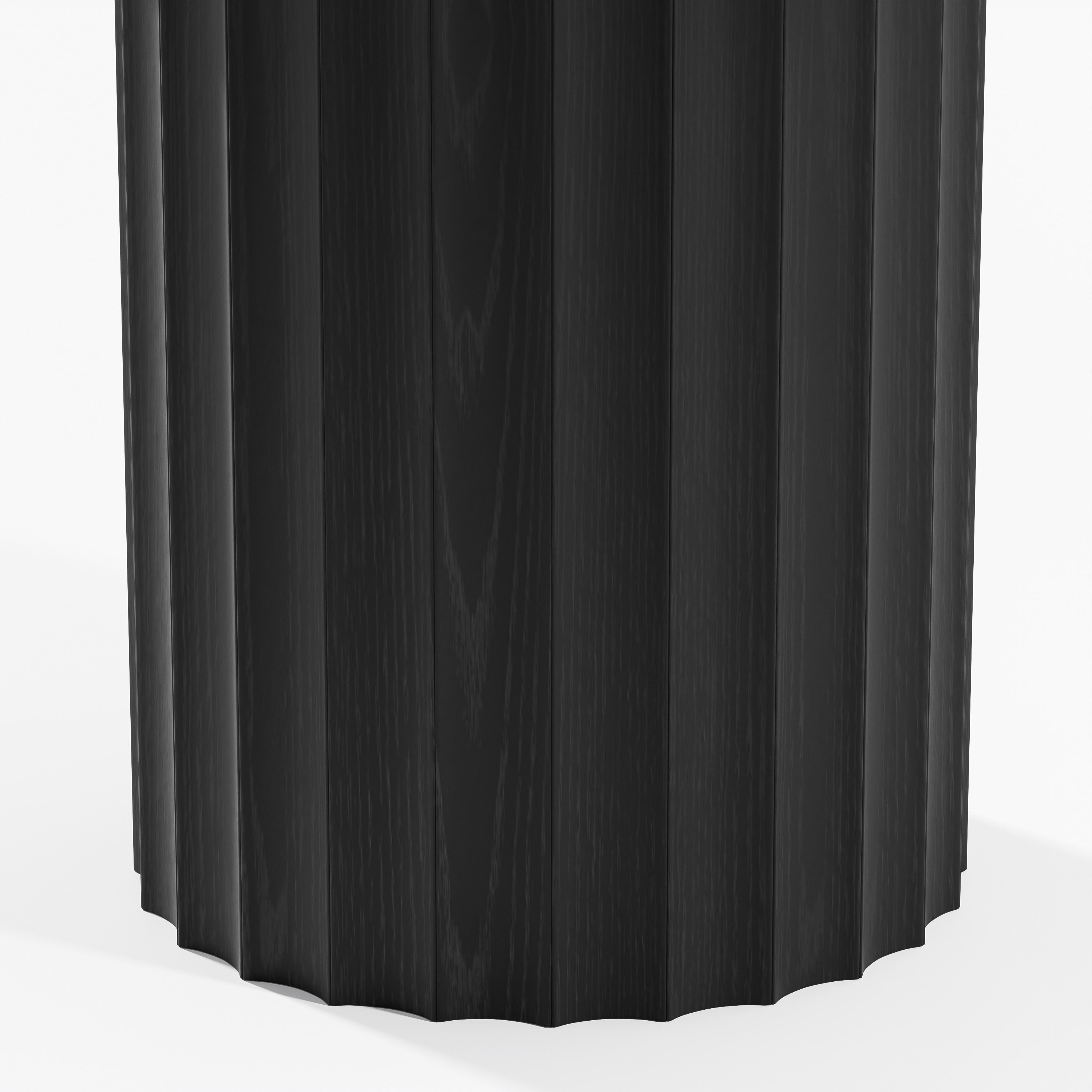 46 in. Soild Wood Black Dining Table Round Kitchen Table