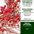 thumbnail image 4 of Fraser Hill Farm Red Berry Wreath, 24 Inch Diameter | Artificial Wreath Perfect Christmas Decoration for Door, Wall , or Above a Fireplace | FF006WR-024-0RD, 4 of 11