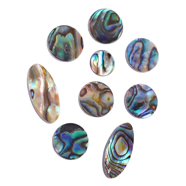 9PCS White Shellfish Saxophone Key Buttons Replacement Finger Buttons For Alto And Saxophones