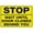 Warning Sign 3, variant on Wait Here Sign 8"x12", Aluminum Tin Warning Signs for Home Outdoor Garden, Weatherproof Directional Sign for Entrance
