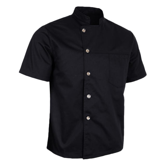 Chaqueta Negra Camisas de Uniformes Cocinas Accesorios de Vestuario - Negro, SG Yinane uniforme de la chaqueta del cocinero