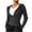 Dark Gray, variant on Women's Ribbed Knit Zip Up Caot Winter Slim Fit Drawstring Hooded Jacket
