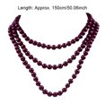 thumbnail image 3 of Qarigey Collar de perlas, joyería estética, suéter personalizado único, accesorios para mujer, decoraciones de boda, collares en capas para mujer Ropa, zapatos y accesorios Miscelánea Vino rojo, 3 of 6