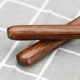 thumbnail image 4 of 2 PC Korean Style 10.9" Long Handle Wooden Round Slotted Spoons for Jam Olive, 4 of 7