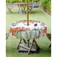 thumbnail image 3 of Fall Maple Leaf Outdoor Tablecloth - 60x60 Inch Square Dining Table Cover, Thanksgiving Autumn Botanical Waterproof Outdoor Table Cloth with Umbrella Hole & Zipper for Picnic/Patio/Party, 3 of 5