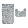 thumbnail image 2 of Juego de 2 alfombrillas de baño con soporte antideslizante, alfombrillas de baño de espuma viscoelástica transpirables, agua agradablemente suave Ormromra, 2 of 6
