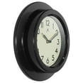 thumbnail image 4 of Infinity Instruments Retro Escape Plastic 9.75" Indoor Wall Clock with Silent Movement, Black, 4 of 7