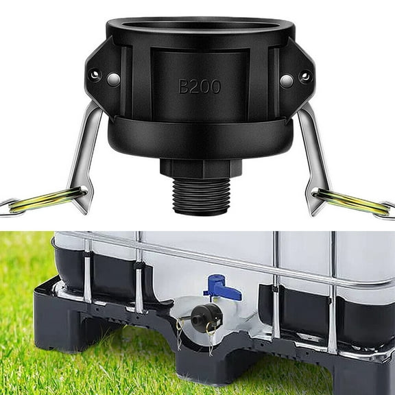 Cocobaby 275 330 Gallon IBC Tote Water Tank Drain Adapter 2"Cam Lock for Garden Hose 3/4"