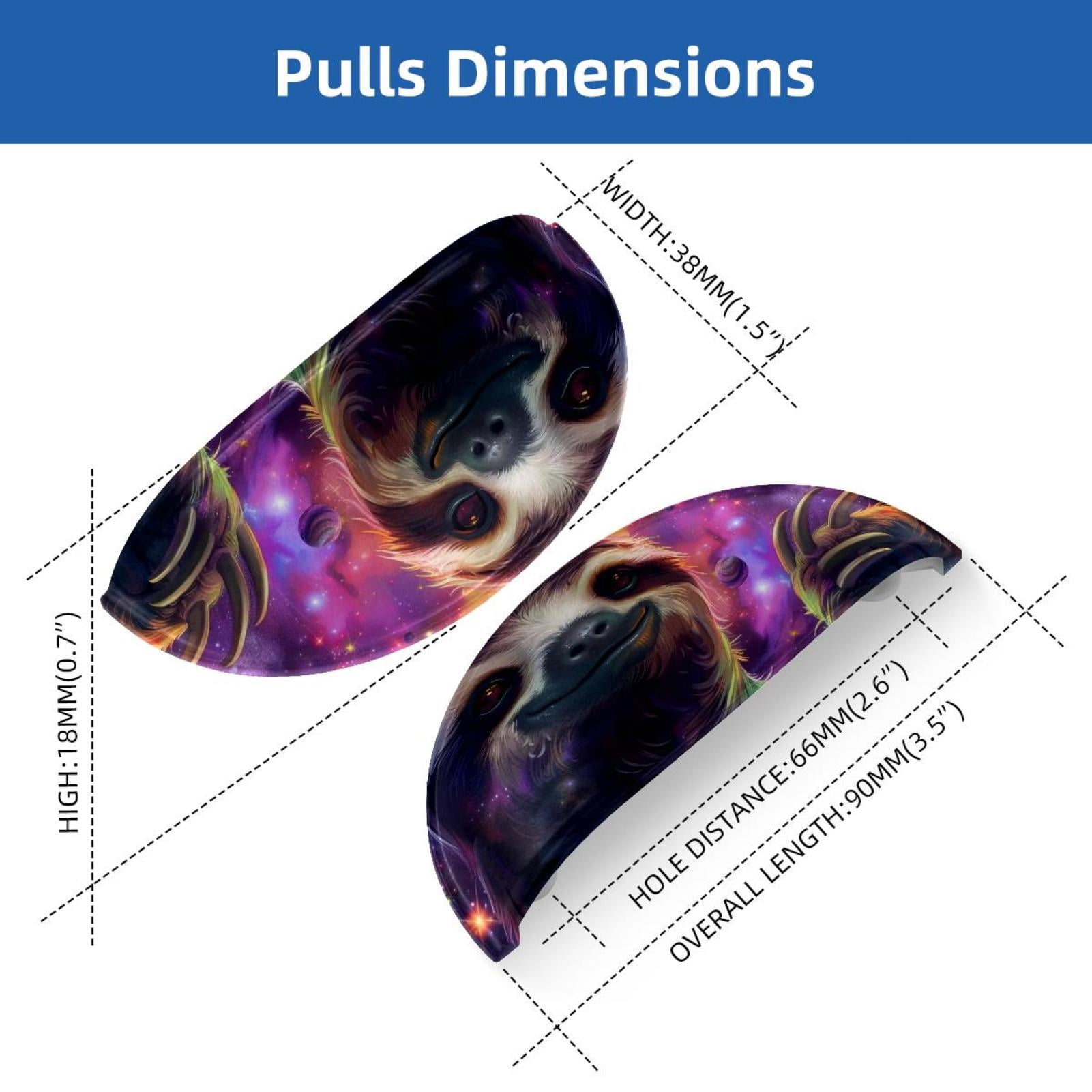 PhooArto 6 Pcs Cup Drawer Pulls, Colorful Galaxy Sloth Shell Shape Handles Cabinet Knobs for Dresser Cupboard Closet Wardrobe with Screws
