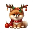 thumbnail image 2 of Holiday Dog with Deer Hat Tree Ornament Funny Dog Lovers Personalized Gifts with Name Christmas Ornament for 2D Ornaments for Xmas House Warming for New Home Funny, 2 of 4
