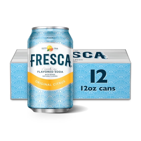 Fresca Grapefruit Citrus Soda Pop ,( 12 Pack Cans ) , 12 FL oz , Packing My Hery