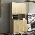 thumbnail image 5 of 70.87" Wardrobe with Drawer and Shelf | Bedroom Storage, Rich Textured Veneer, 5 of 6