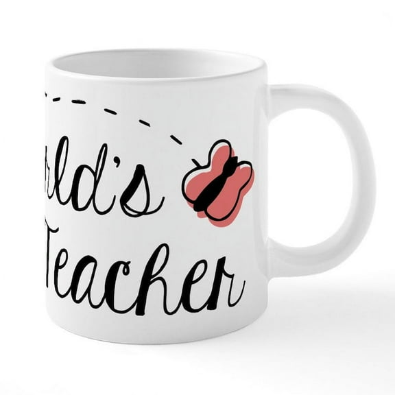 CafePress - World's Best Teacher - 20 Oz White Ceramic Mega Mug