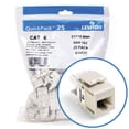 thumbnail image 2 of Leviton 61110-BT6 Category 6 QuickPort Snap-In Connector Pkg 25 - Light Almond, 2 of 2