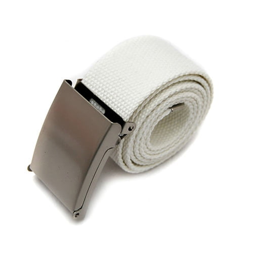 Frogued (White) Unisex Canvas Canvas Canvas for Belt Outdoor Easily Belt Unbuckle Web