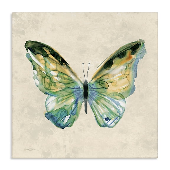 Stupell Industries Contemporary Watercolor Cottage Butterfly Canvas Art, 17 x 17, by Carol Robinson