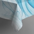 thumbnail image 4 of Blue White Gold Marble Pattern Rectangle Tablecloth 60"x120",Waterproof Polyester Rectangle Table Cloth, Wipeable Spillproof Polyester Tablecloth for Dining, Camping, Indoor and Outdoor, 4 of 6