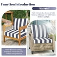 thumbnail image 4 of Outdoor Deep Seat Cushions Set, 24x24x4.3 inch, Fade Resistant, Waterproof Patio Chair Cushion with Backrest(navy white), 4 of 7
