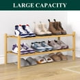 thumbnail image 5 of decorUhome Bamboo 2 Tier Shoe Rack for Closet, Shoe Storage Organizer, Wood Shoe Shelf for Entryway, Natural, 5 of 7