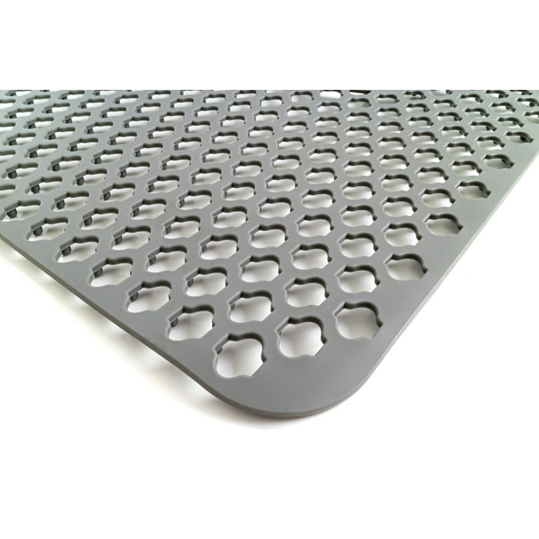 Sink Mats for kitchen, Center Drain Kitchen Sink Protectors Grid Accessory,  Flexible and Heat Resistant Non-slip Porcelain Silicone Sink Protector for