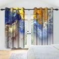 thumbnail image 3 of Marble Blackout Curtains Retro Style Paintbrush Colors In Marbling Texture Watercolor Artwork Living Room Bedroom Window Drapes With Grommets 42"W x 108"L (Pack of 2), 3 of 6