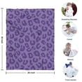thumbnail image 4 of Purple Leopard Print Blanket,Comfortable Soft Flannel Throw Blanket,All Season,Warm Lightweight Blankets for Sofa Bed Couch Living Room Chair,30"x40", 4 of 4
