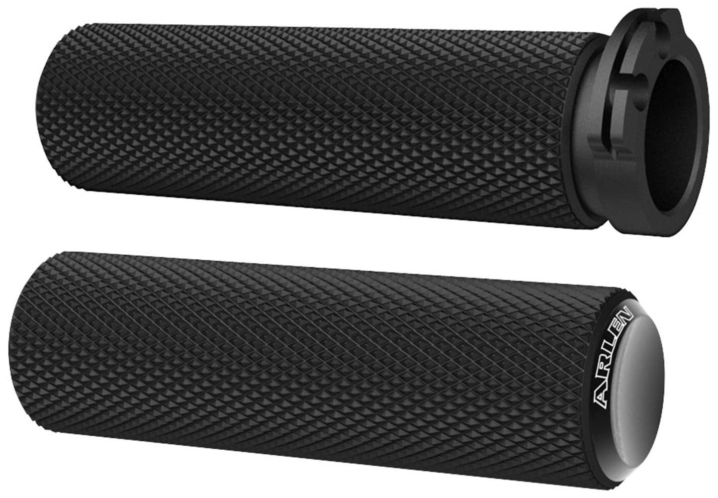 Arlen Ness Beveled Fusion Black Billet Hand Grips Rubber Cable Handlebar Harley Arlen Ness Beveled Fusion Black Billet Hand Grips Rubber Cable Handlebar Harley