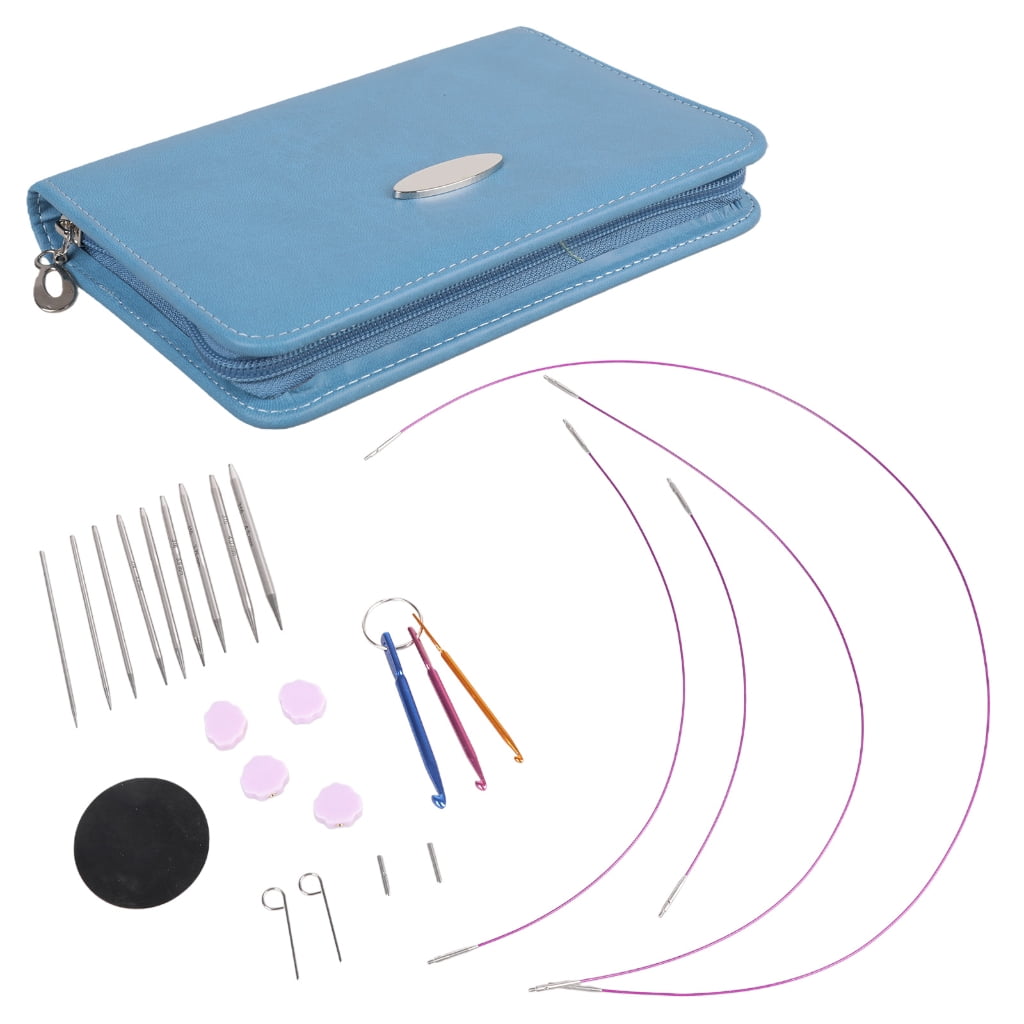 Geemin 2.2mm-4.5mm Interchangeable Circular Knitting Needle Set with Case and Accessories Circular Knitting Pin