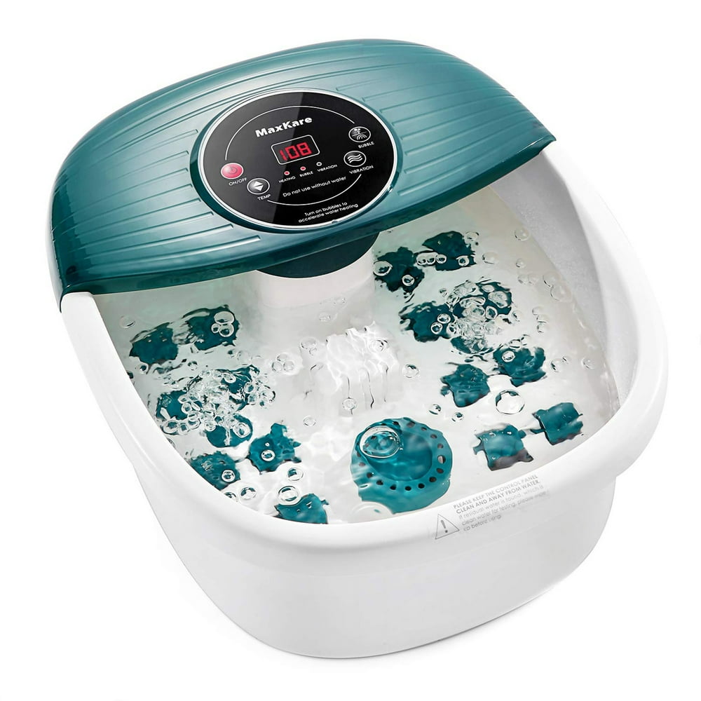 MaxKare Foot Spa Bath Massager with Heat, Bubbles, and Vibration