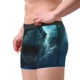 thumbnail image 2 of Honeii Undersea Shark Men's Underwear Boxer Briefs Pack, ComfortSoft Boxer Brief for Men, Moisture-Wicking Breathable-Medium, 2 of 5
