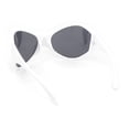 thumbnail image 4 of Polarized Exaggerated XXL Wrap Curved Mask Style Plastic Sunglasses White - Black, 4 of 4